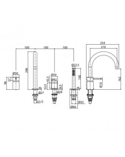 Смеситель для ванны M&Z MZ-Expo MZE02508-foto2