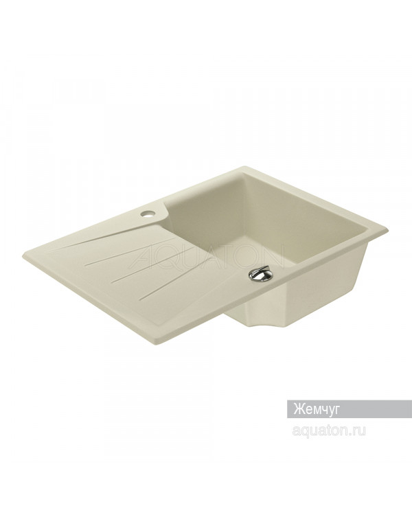 Мойка для кухни Aquaton Монца прямоугольная с крылом жемчуг 1A716032MC240