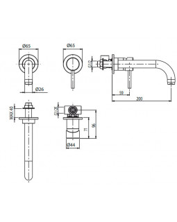 Смеситель для раковины, хром M&Z Ditirambo DRB04400-foto2