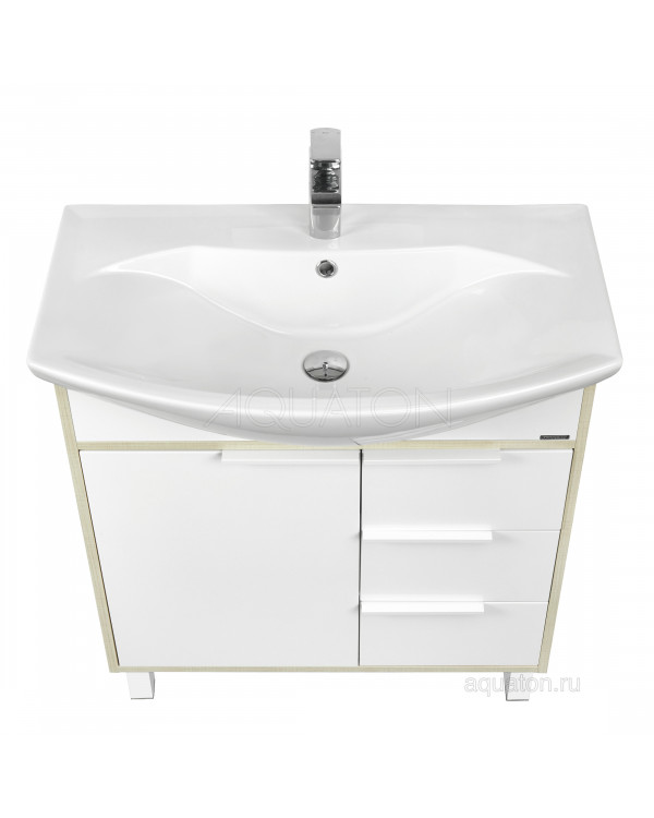 Тумба под раковину Aquaton Рико 80 белый, ясень фабрик 1A215401RIB90