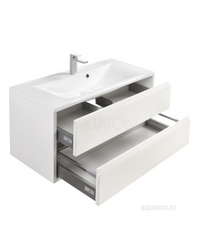 Тумба под раковину Aquaton Римини 100 белый 1A232801RN010-foto2