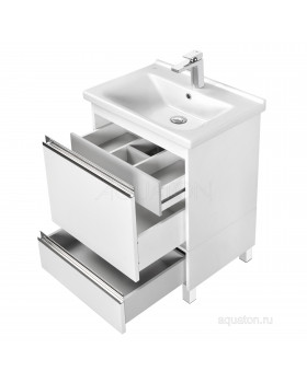 Тумба под раковину Aquaton Капри 60 белый глянец 1A230101KP010