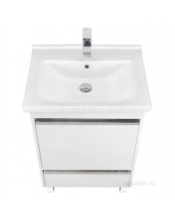 Тумба под раковину Aquaton Капри 60 белый глянец 1A230101KP010-foto2