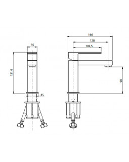 Смеситель для раковины (д.к.), матовый черный M&Z Lauren LRN00220-foto2