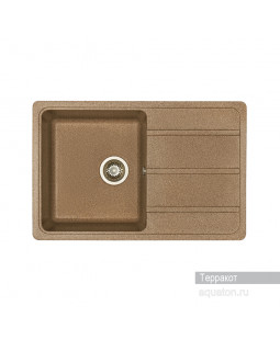 Мойка для кухни Aquaton Аманда прямоугольная с крылом терракотовый 1A712832AD270-foto2