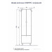Шкаф - колонна Aquaton Симпл двустворчатая с бельевой корзиной белый 1A137403SL010