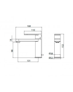 Смеситель для раковины (д.к.), хром M&Z Castello CSL00200M-foto2