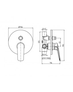 Смеситель для ванны M&Z Laguna LGA02805-foto2