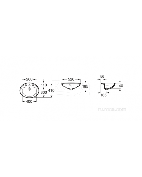 Раковина Roca Rodeo 52х41 327866000
