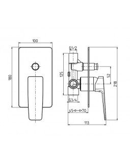 Смеситель для ванны M&Z New Geometry NGM02800-foto2