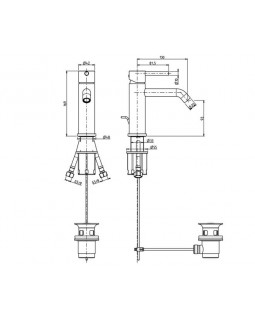 Смеситель для раковины (д.к.), черный матовый, M&Z MZ-Expo MZE00210-foto2