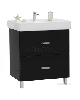 Тумба под раковину Aquaton Америна 80 Н черная 1A169401AM950
