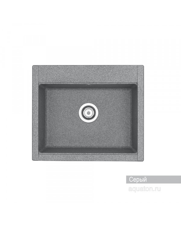 Мойка для кухни Aquaton Делия 60 прямоугольная серая 1A715232LD230