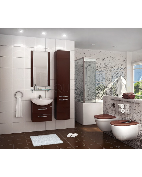 Зеркало Aquaton Ария 50 темно-коричневое 1A140102AA430