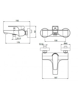 Смеситель для ванны M&Z Marina MAR00100-foto2
