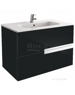 Тумба под раковину Roca Victoria Nord Black Edition 80 2 ящика ZRU9000097