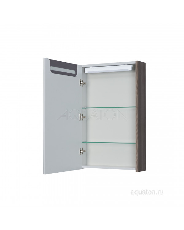 Зеркальный шкаф Aquaton Сильва 50 дуб макиато 1A215502SIW5L