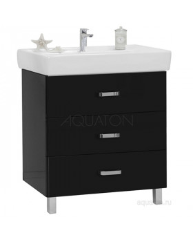 Тумба под раковину Aquaton Америна 80 М черная 1A169101AM950