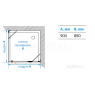 Душевое ограждение Aquaton Lax SQR R квадратное 90х90х200 1AX018SSXX000