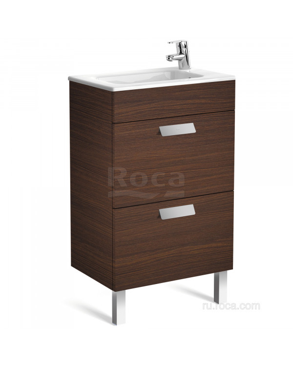 Тумба под раковину Roca Debba 60 2 ящика, венге ZRU9302707 Тумба под раковину Roca Debba 60 2 ящика, венге ZRU9302707