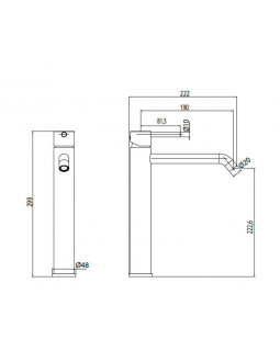Смеситель для раковины, хром M&Z MZ-Expo MZE00202-foto2