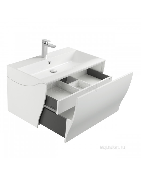 Тумба под раковину Aquaton Ондина 80 белый 1A183401OD010