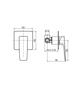 Смеситель для душа M&Z New Geometry NGM02700-foto2