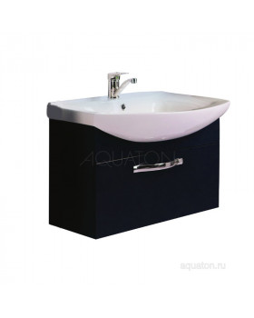 Тумба под раковину Aquaton Ария 65 черный глянец 1A134001AA950