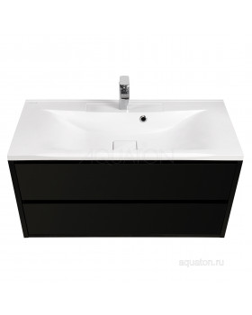 Тумба под раковину Aquaton Римини 100 черный глянец 1A234601RN950-foto2