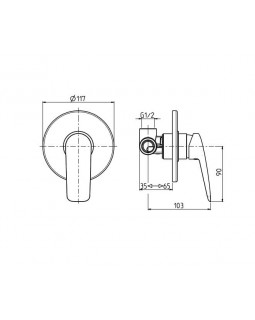 Смеситель для душа M&Z Laguna LGA02703-foto2