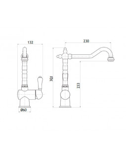 Смеситель для кухни, бронза M&Z Desy DSY11401-foto2