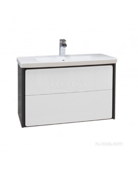 Тумба под раковину Roca Ronda 70 белый глянец/антрацит ZRU9302964-foto2