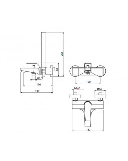 Смеситель для ванны M&Z Marina MAR00500-foto2