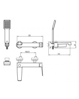 Смеситель для ванны M&Z New Geometry NGM00500-foto2