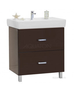 Тумба под раковину Aquaton Америна 80 Н темно-коричневая 1A169401AM430