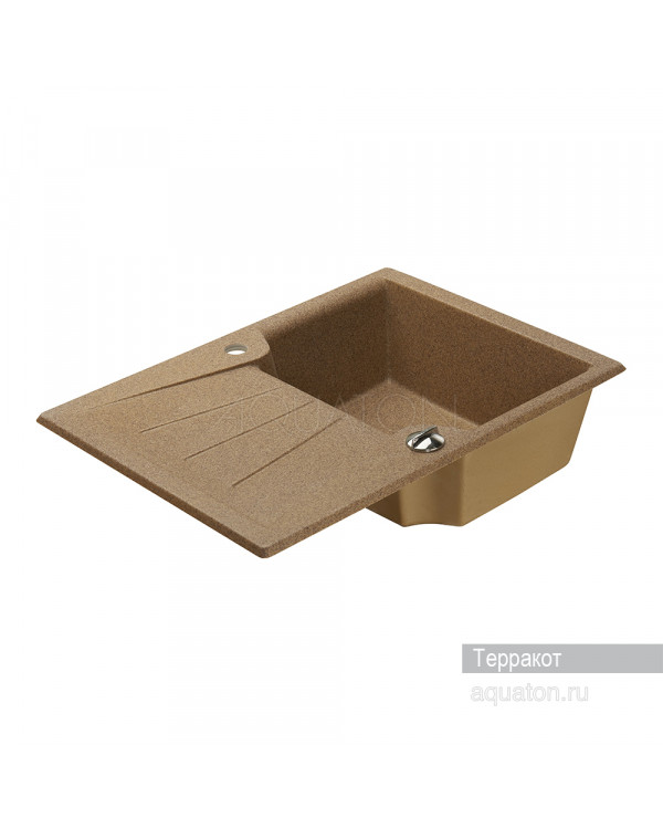 Мойка для кухни Aquaton Монца прямоугольная с крылом терракотовая 1A716032MC270