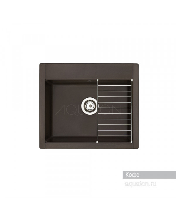 Мойка для кухни Aquaton Делия 60 прямоугольная кофе 1A715232LD280
