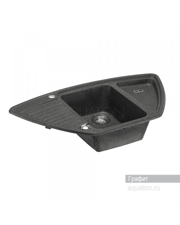 Мойка для кухни Aquaton Лория угловая графит 1A715032LR210 Мойка для кухни Aquaton Лория угловая графит 1A715032LR210