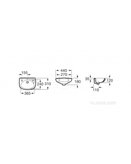 Раковина Roca Ibis 44х31 320841001