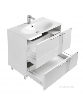 Тумба под раковину Aquaton Марко 100 белый 1A190201MO010-foto2