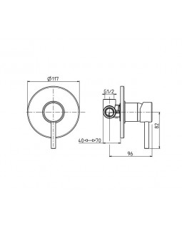 Смеситель для душа M&Z Ditirambo DRB02724-foto2
