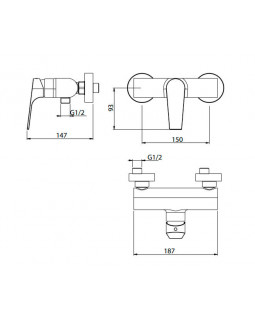 Смеситель для душа M&Z Marina MAR00800-foto2