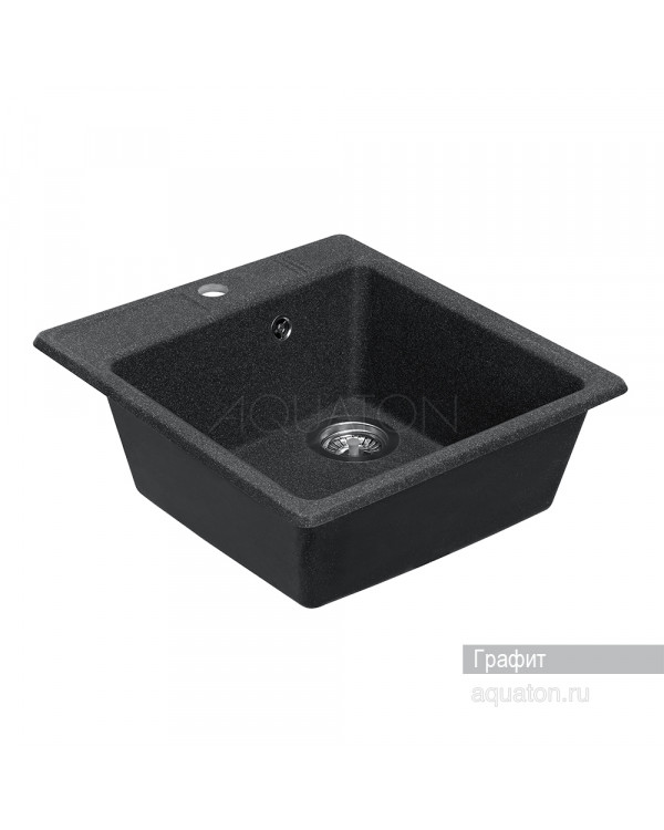 Мойка для кухни Aquaton Парма квадратная графит 1A713032PM210 Мойка для кухни Aquaton Парма квадратная графит 1A713032PM210