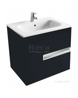 Тумба под раковину Roca Victoria Nord Black Edition 60 2 ящика ZRU9000096