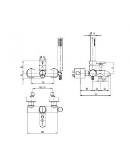 Смеситель для ванны M&Z MZ-Expo MZE00500-foto2