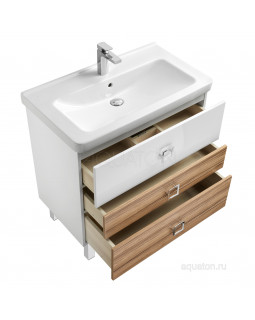 Тумба под раковину Aquaton Стамбул 85 М эбони светлый 1A145901ST490-foto2