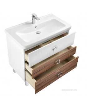 Тумба под раковину Aquaton Стамбул 85 М эбони темный 1A145901ST560-foto2