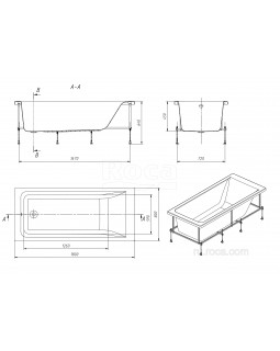 Акриловая ванна Roca Easy 180x80 прямоугольная белая 248618000-foto9