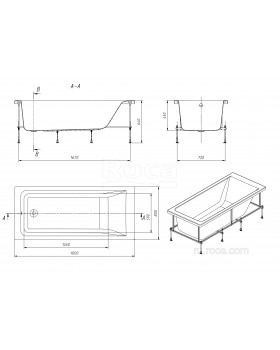 Акриловая ванна Roca Easy 180x80 прямоугольная белая 248618000-foto9