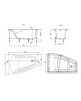 Акриловая ванна Roca Hall Angular 150х100 асимметричная левая белая ZRU9302864-foto7